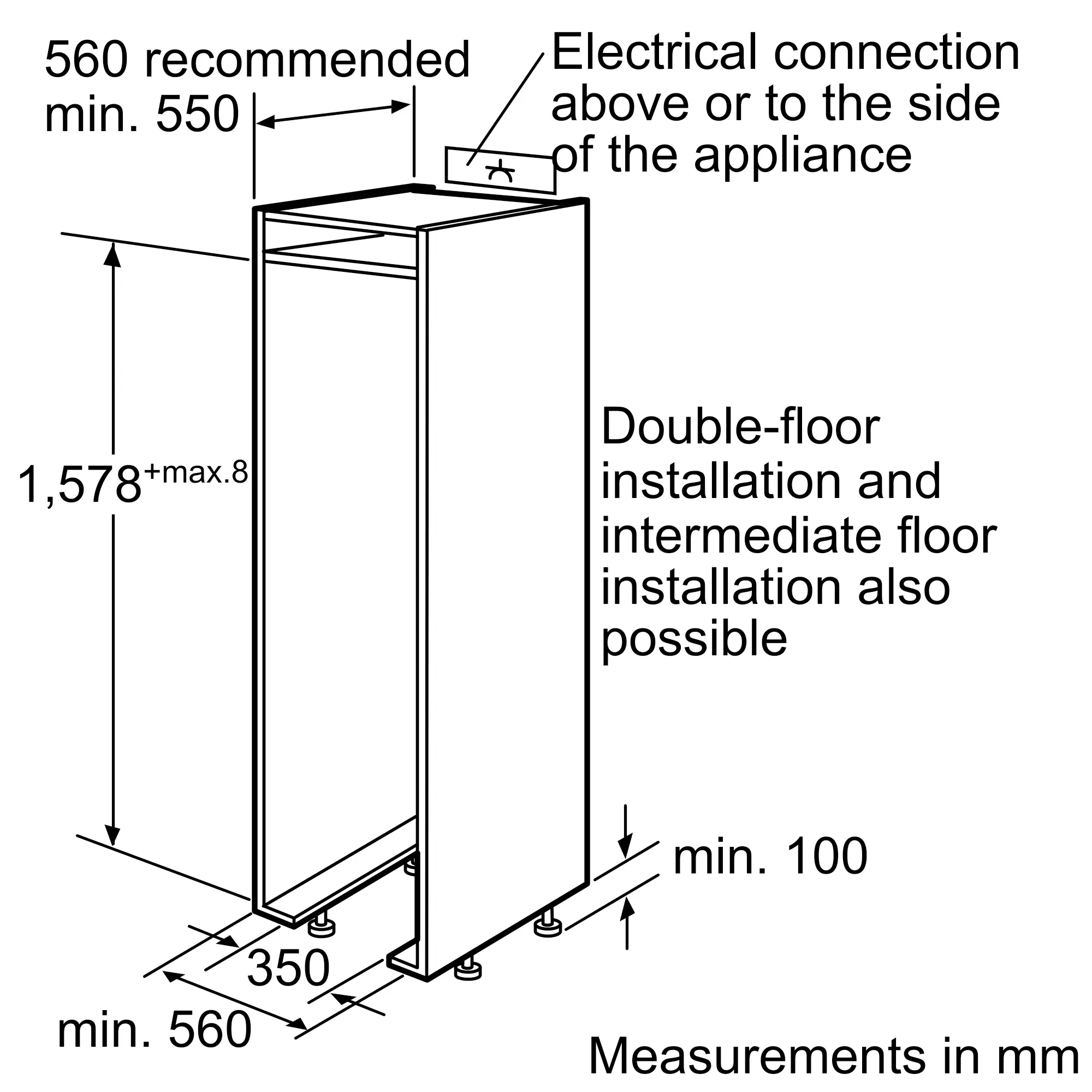 ぷりんページ KI28NP60 built-in fridge-freezer with freezer at bottom | SIEMENS IN