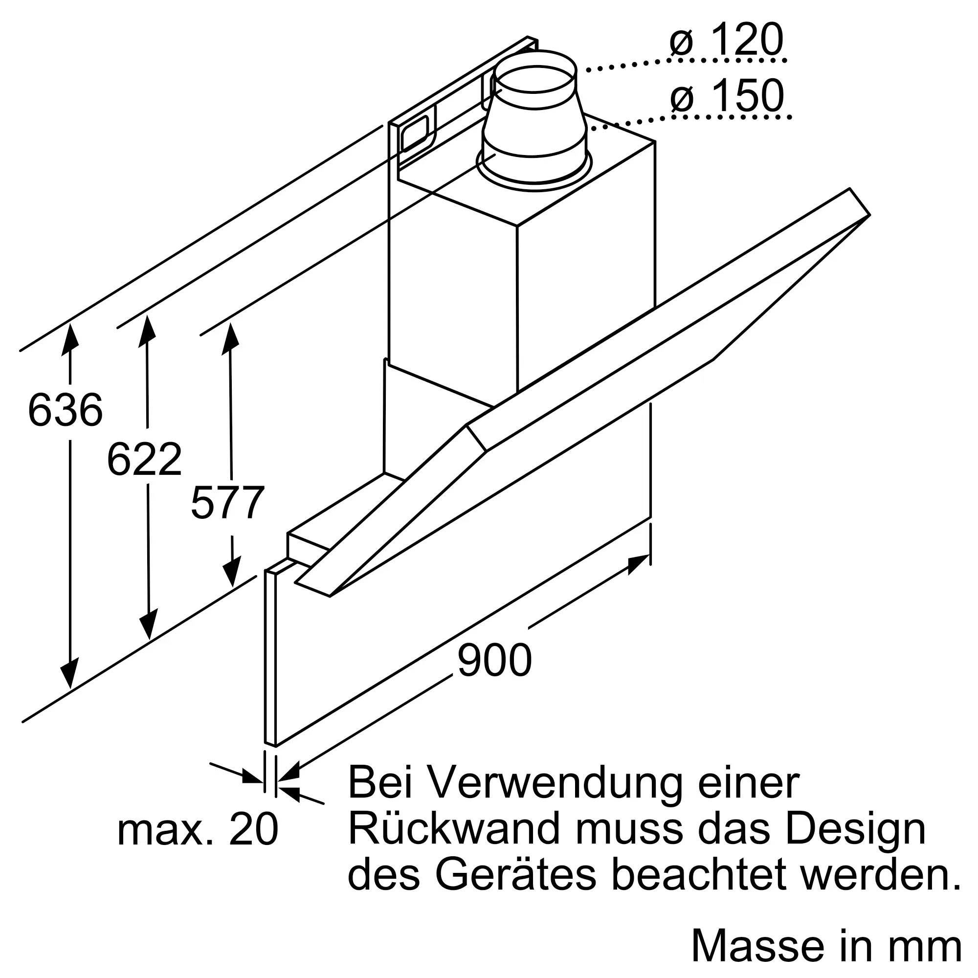 LC96KA540 wall-mounted cooker hood | Siemens Hausgeräte CH