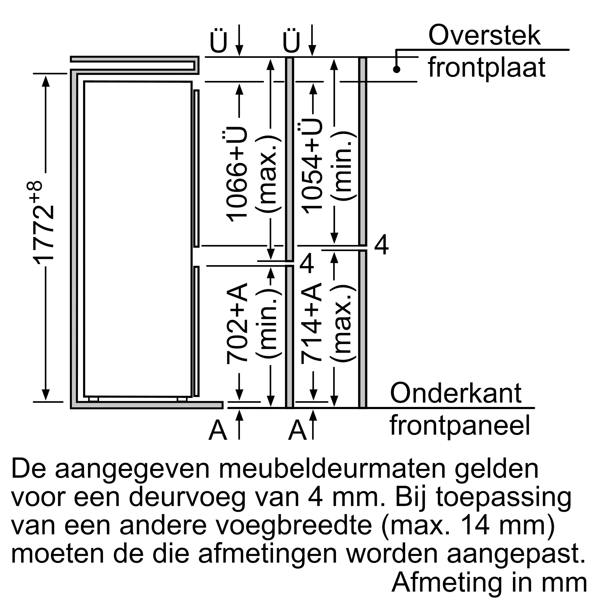 KIV34A51 built-in fridge-freezer with freezer at bottom | BOSCH NL