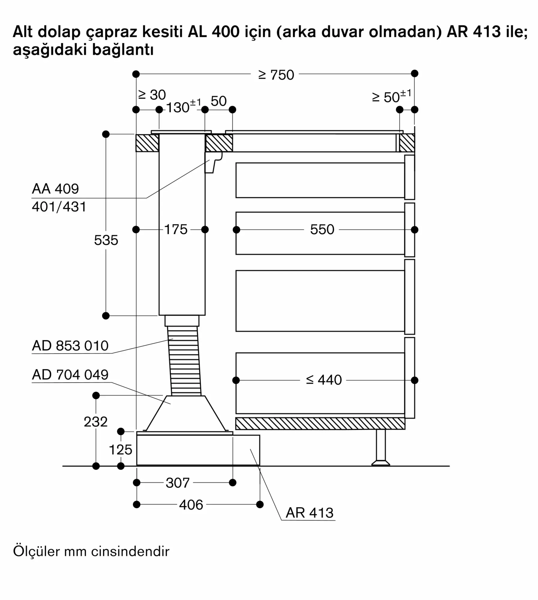 AL400121 Masa havalandırması | GAGGENAU TR