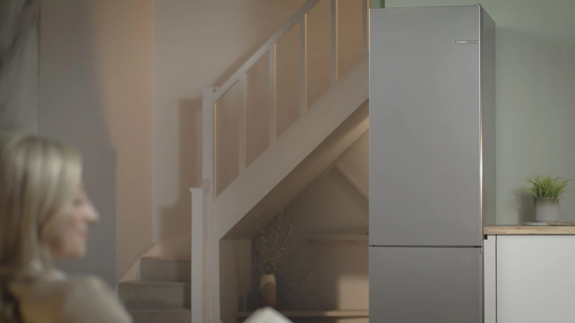 KGN392LAFG free-standing fridge-freezer with freezer at bottom