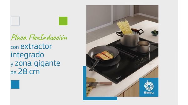 La comodidad de cocinar sin humos: Placa de cocina con extractor integrado  