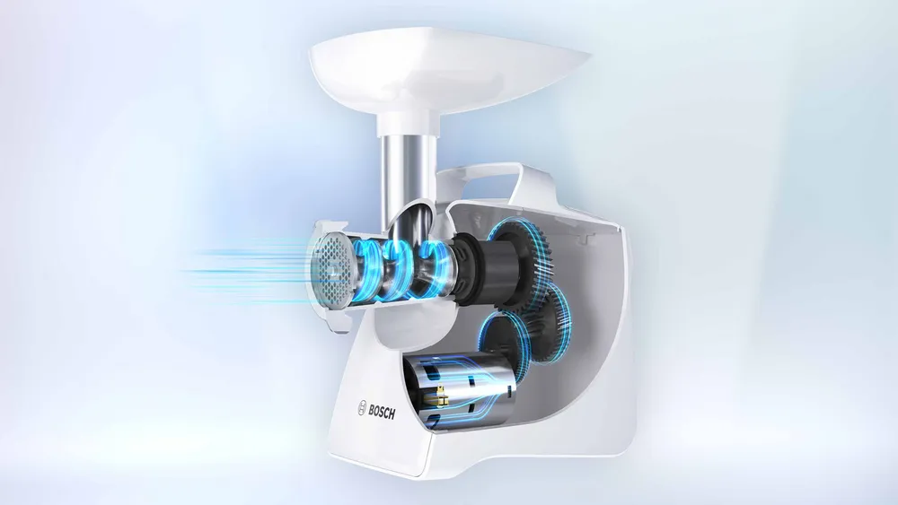 Produit Hachoir à viande CompactPower 1600 W, 1,9 kg/min, 3 grilles, accessoires saucisses, MFW3640A