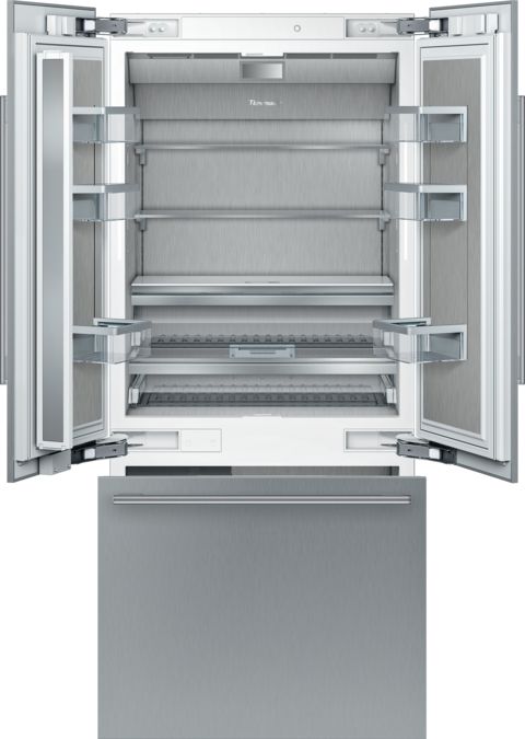 Réfrigérateur combiné intégrable à portes françaises avec congélateur en bas 36'' Masterpiece® Inox T36BT915NS T36BT915NS-1