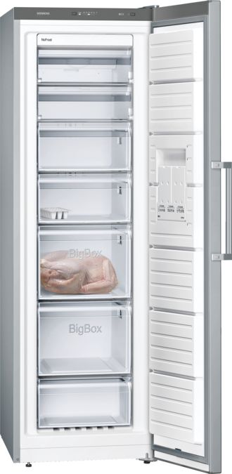 iQ300 Free-standing freezer 186 x 60 cm Brushed steel anti-fingerprint GS36NVIFV GS36NVIFV-3