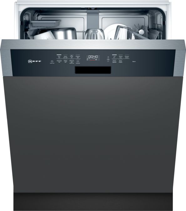 N 70 Εντοιχιζόμενο πλυντήριο πιάτων με εμφανή μετόπη 60 cm Brushed steel anti-fingerprint S147EAS36E S147EAS36E-1