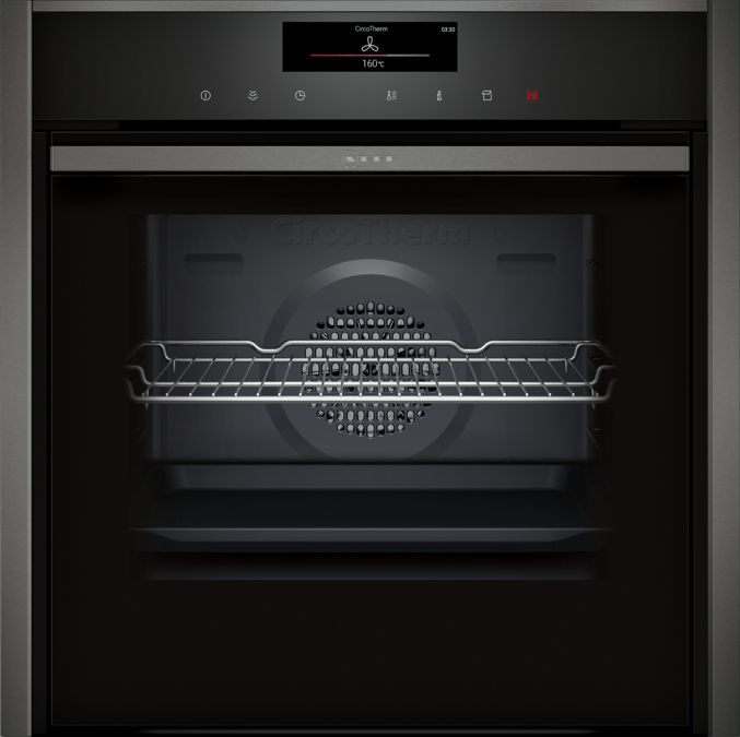 N 90 Εντοιχιζόμενος φούρνος με λειτουργία ατμού 60 x 60 cm Graphite-Grey B48FT68G0 B48FT68G0-1