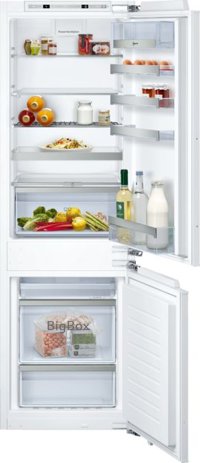 N 70 Beépíthető, alulfagyasztós hűtő-fagyasztó kombináció 177.2 x 55.8 cm lapos zsanér KI7863FF0 KI7863FF0-1