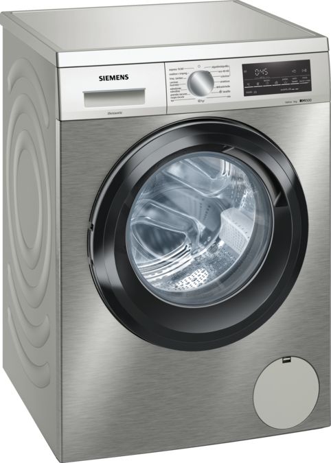 iQ500 washing machine, frontloader fullsize 9 kg 1200 rpm, Silver-inox / stainless steel WU12UT7XES WU12UT7XES-1