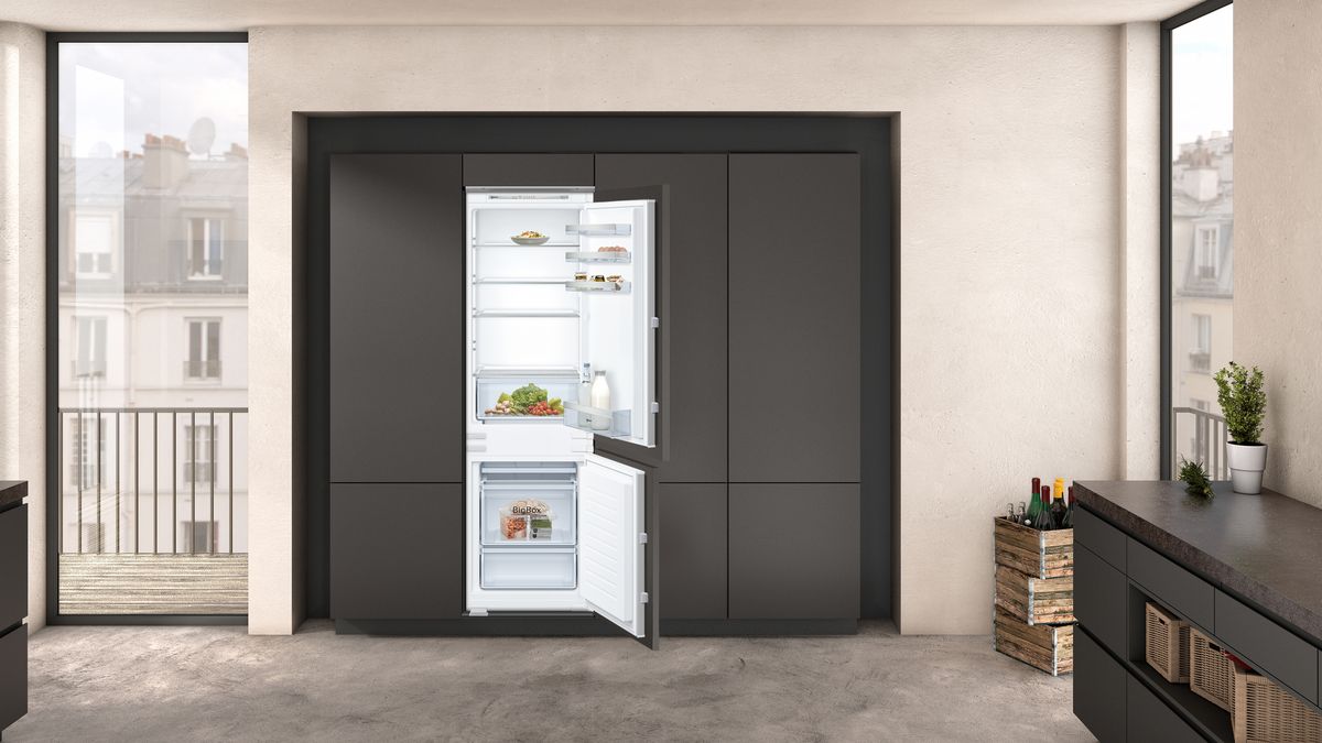 N 50 Built-in fridge-freezer with freezer at bottom 177.2 x 54.1 cm sliding hinge KI5862SF0G KI5862SF0G-2