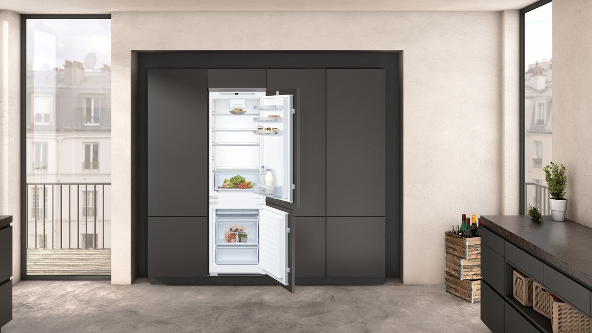 N 50 Built-in fridge-freezer with freezer at bottom 177.2 x 54.1 cm sliding hinge KI7862SF0G KI7862SF0G-2