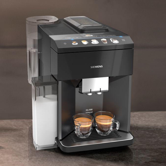 Helautomatisk espressobryggare EQ500 integral Safir svart metallic TQ505R09 TQ505R09-10