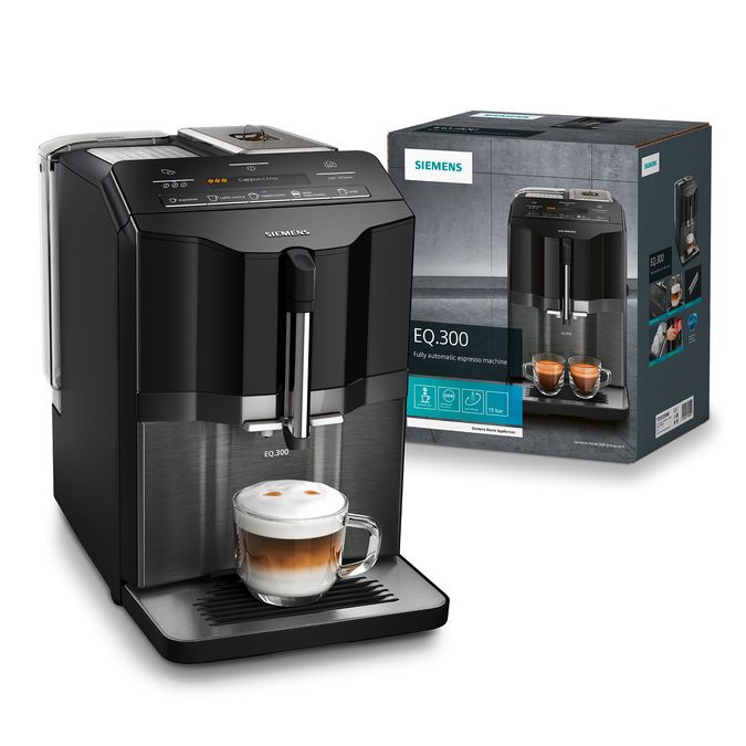 Helautomatisk kaffemaskin EQ.300 , Pianosvart TI355209RW TI355209RW-5