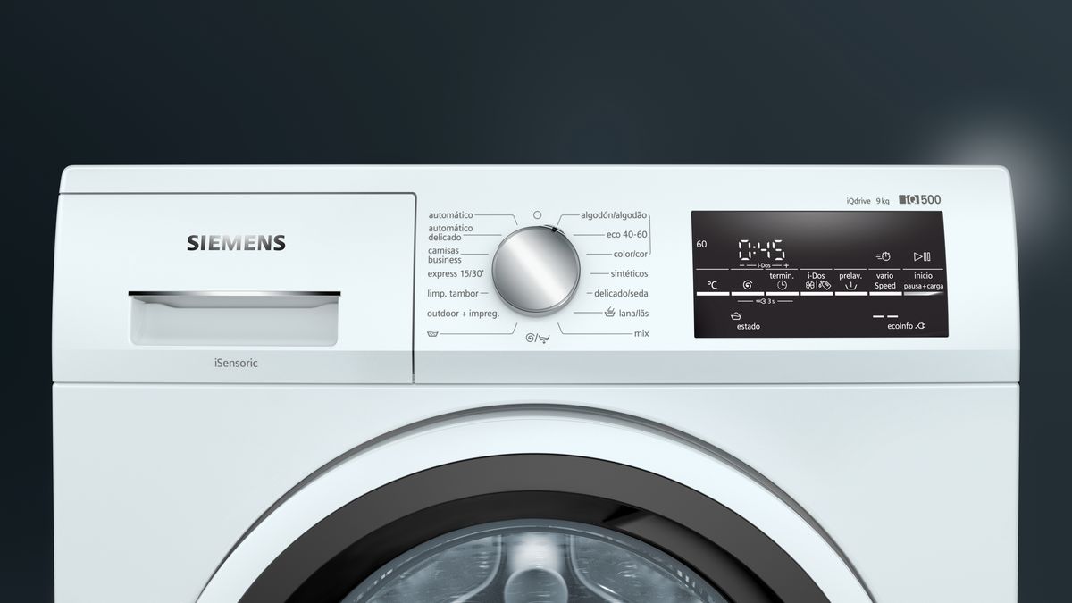 iQ500 washing machine, frontloader fullsize 9 kg 1200 rpm WM12US61ES WM12US61ES-4