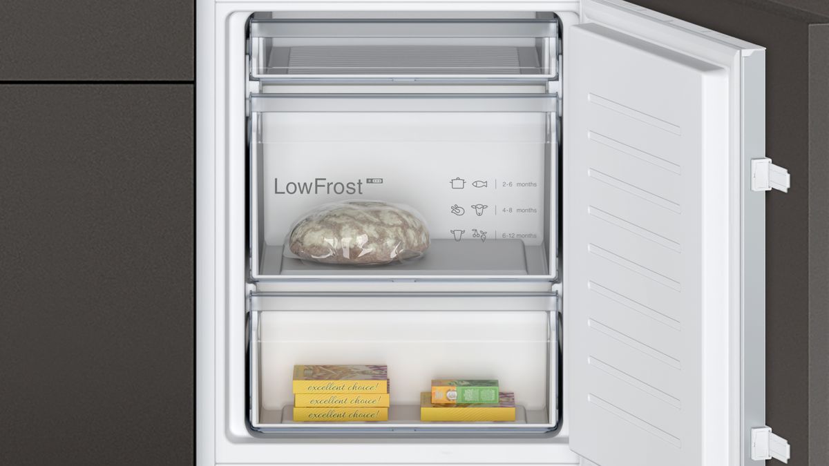 N 50 Built-in fridge-freezer with freezer at bottom 177.2 x 54.1 cm sliding hinge KI5862SE0G KI5862SE0G-3