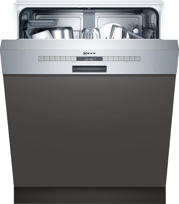 N 50 Εντοιχιζόμενο πλυντήριο πιάτων με εμφανή μετόπη 60 cm Brushed steel anti-fingerprint S145EAS05E S145EAS05E-1
