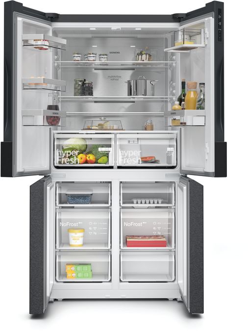iQ300 French door bottom freezer, multi door 183 x 90.5 cm Black stainless steel KF96NAXEAG KF96NAXEAG-3