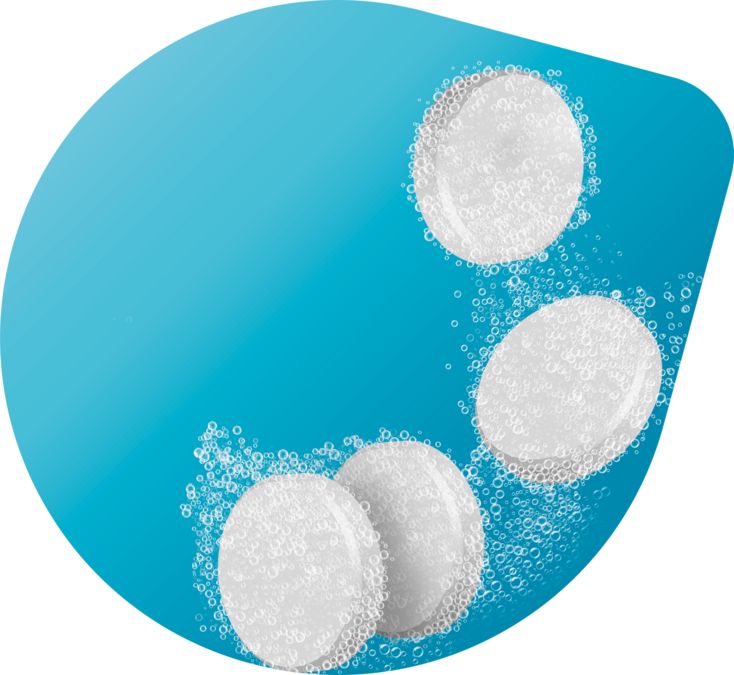 Entkalkungstabletten Passend für alle Bosch TASSIMO Geräte Inhalt: 4x18g - ausreichend für 2 Anwendungen 00311909 00311909-2