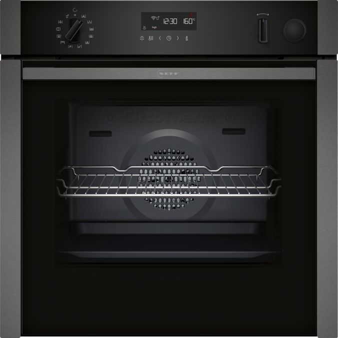 N 50 Built-in oven with added steam function 60 x 60 cm Graphite-Grey B3AVH4HG0B B3AVH4HG0B-1