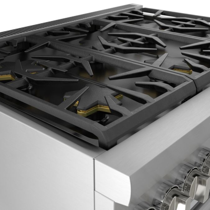 Gas Freestanding Range 36'' Pro Harmony® Standard Depth Stainless Steel PRG366WH PRG366WH-6
