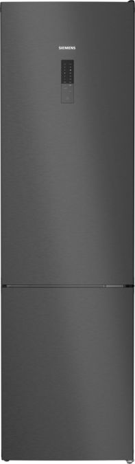 iQ300 Réfrigérateur combiné pose-libre 203 x 60 cm blackSteel - Acier inox noir KG39NXXDF KG39NXXDF-1