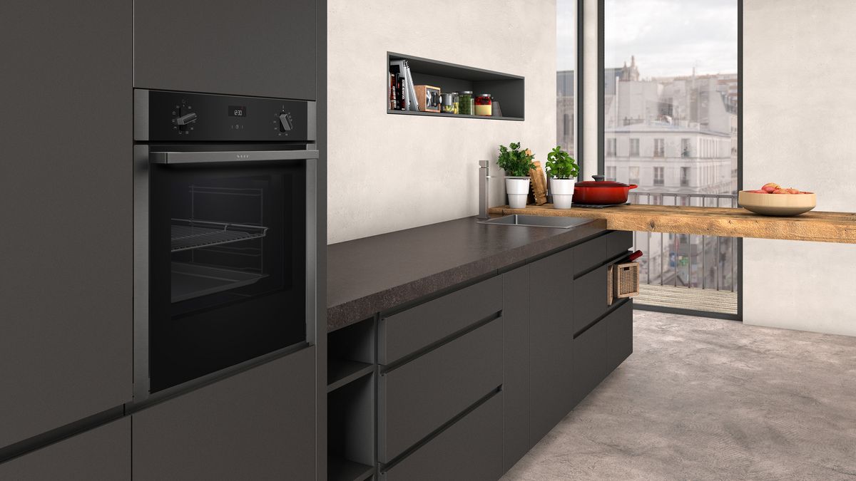 N 50 Built-in oven with added steam function 60 x 60 cm Graphite-Grey B3AVH4HG0B B3AVH4HG0B-4