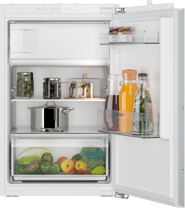 iQ100 Einbau-Kühlschrank mit Gefrierfach 88 x 56 cm Flachscharnier KI22L2FE1 KI22L2FE1-1