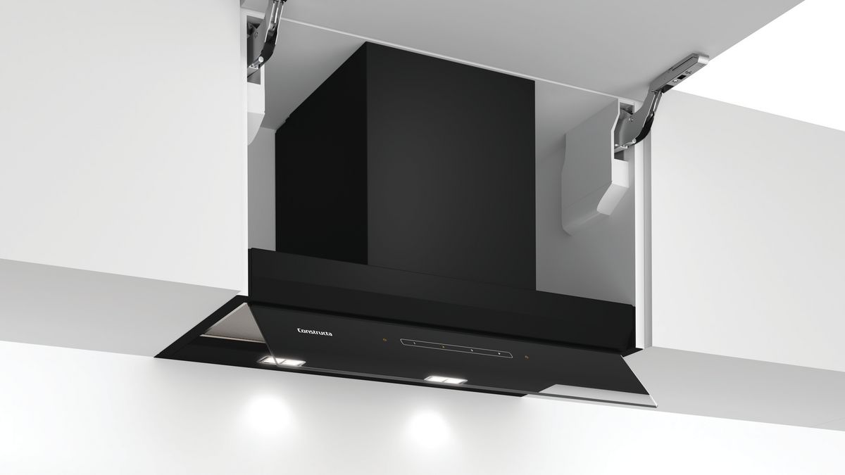Integrierte Designhaube 60 cm Klarglas schwarz bedruckt, Schwarz CD33686 CD33686-1