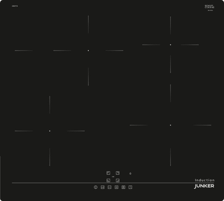 Induction hob 60 cm Black, flush mount JI46HT18 JI46HT18-1