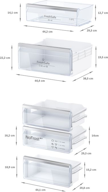 N 50 Built-in fridge-freezer with freezer at bottom 177.2 x 54.1 cm sliding hinge KI7862SF0G KI7862SF0G-6