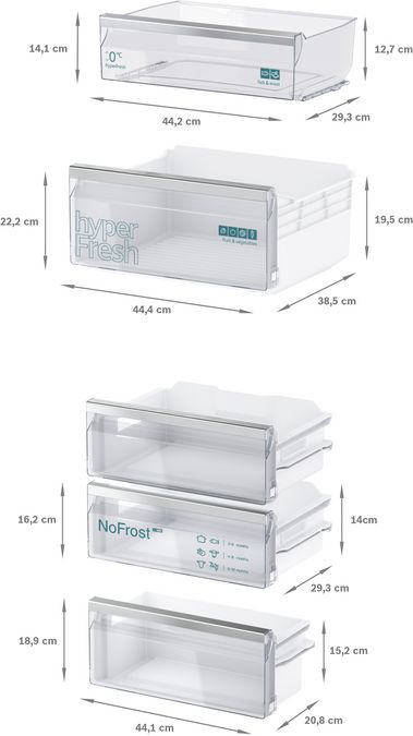 iQ300 Built-in fridge-freezer with freezer at bottom 177.2 x 54.1 cm flat hinge KI86NVF30G KI86NVF30G-10