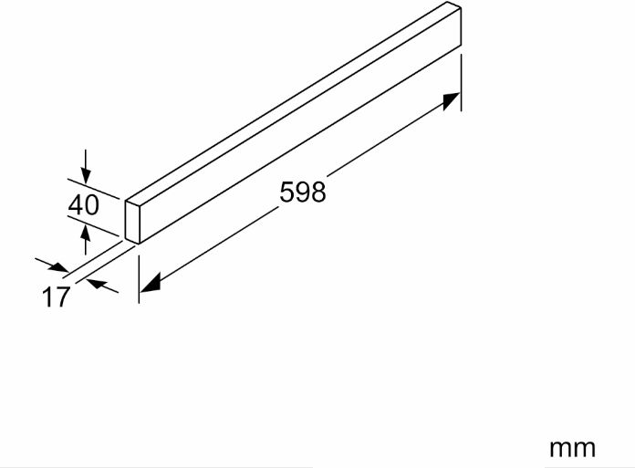 Design-Griffleiste Griffleiste Edelstahl LXBXH 598X17X40mm 11036675 11036675-6