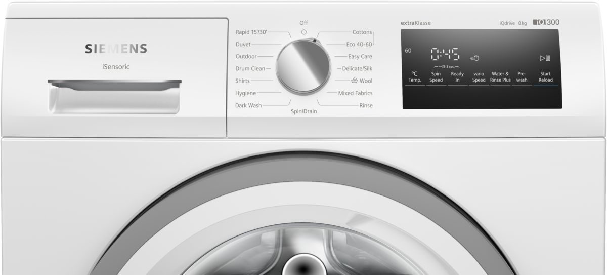 WM14NK09GB Washing Machine, Front Loader | Siemens Home Appliances GB