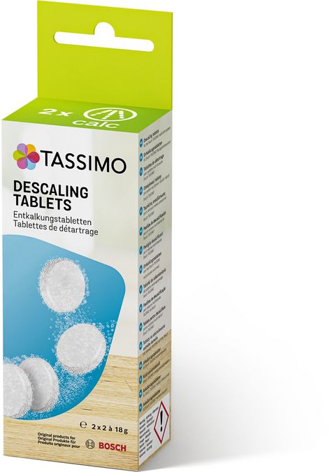 Entkalkungstabletten Passend für alle Bosch TASSIMO Geräte Inhalt: 4x18g - ausreichend für 2 Anwendungen 00311909 00311909-1