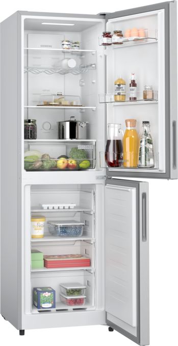 iQ100 free-standing fridge-freezer with freezer at bottom 182.4 x 55 cm Inox-look KG27NNLEAG KG27NNLEAG-2