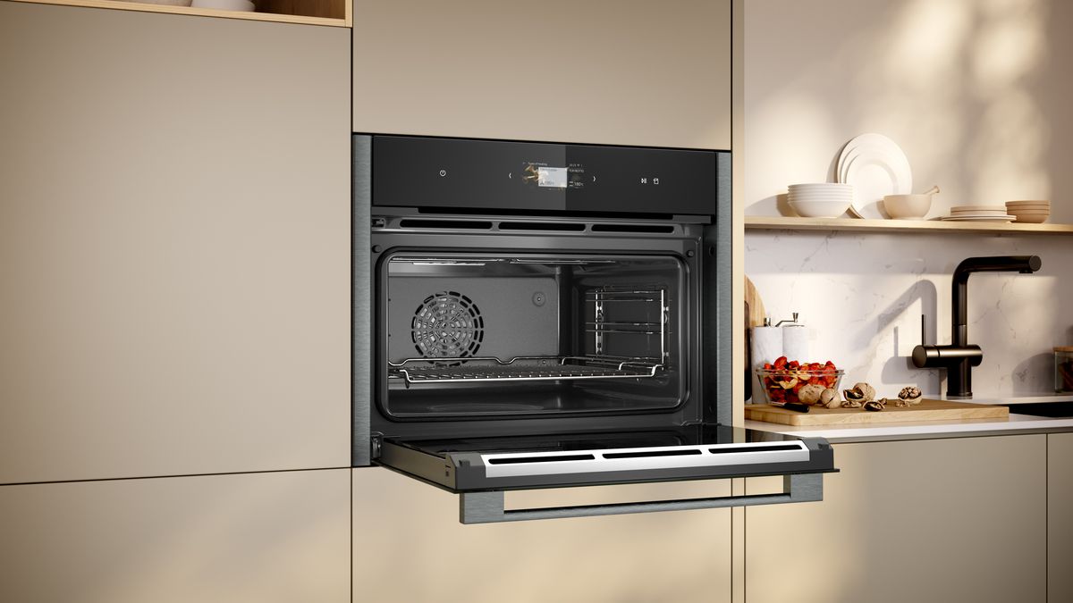 N 90 Built-in compact oven with steam function 60 x 45 cm Graphite-Grey C24FS31G0B C24FS31G0B-4