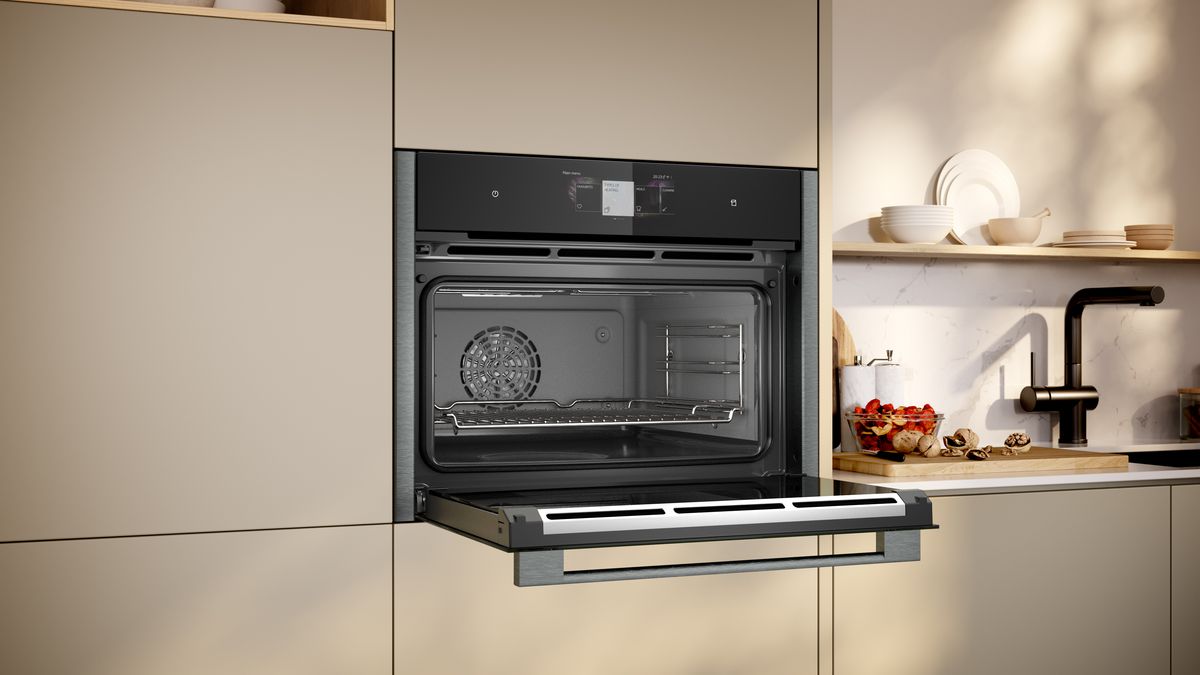 N 90 Built-in compact oven with steam function 60 x 45 cm Graphite-Grey C24FT53G0B C24FT53G0B-4