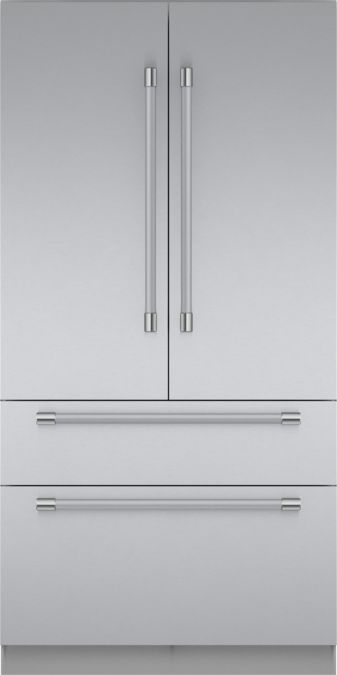Freedom® Réfrigérateur combiné intégrable à portes françaises avec congélateur en bas  Professional Inox T42BT120NS T42BT120NS-1