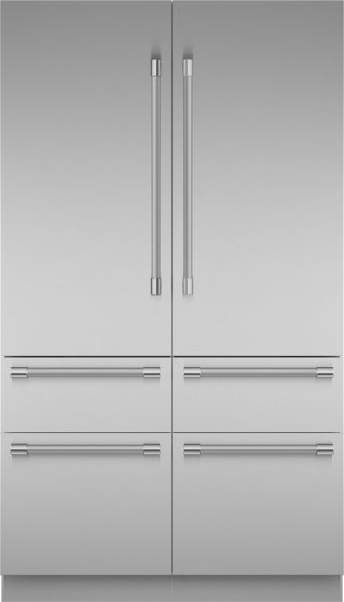 Freedom® Réfrigérateur combiné intégrable à portes françaises avec congélateur en bas  Professional Inox T48BT120NS T48BT120NS-1