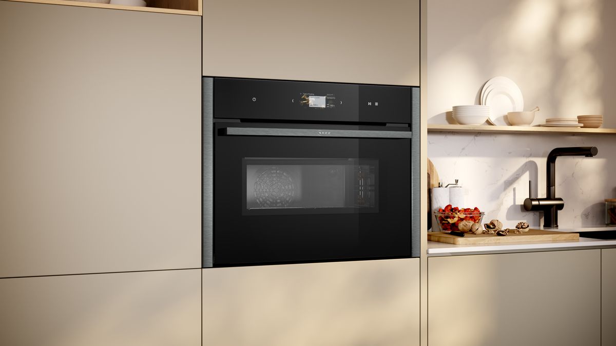 N 90 Built-in compact oven with microwave function 60 x 45 cm Graphite-Grey C24MS71G0B C24MS71G0B-5