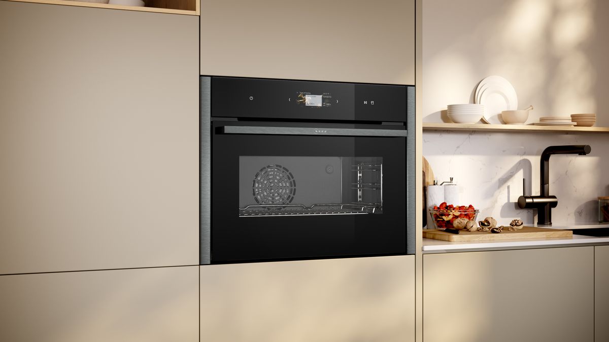N 90 Built-in compact oven with steam function 60 x 45 cm Graphite-Grey C24FS31G0B C24FS31G0B-6