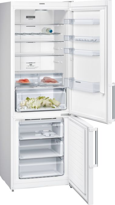 iQ300 Frigorífico combinado de libre instalación 203 x 70 cm Blanco KG49NXWDQ KG49NXWDQ-2