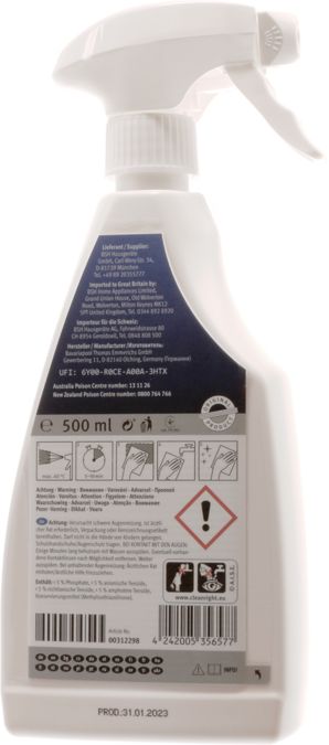 Gel nettoyant en spray pour fours Made in Germany 00312298 00312298-4
