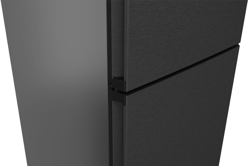 iQ300 free-standing fridge-freezer with freezer at bottom 186 x 60 cm antiFingerprint door (Intelligent black - Steel surface) KG36NXXDF KG36NXXDF-8