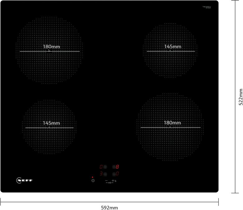 N 30 Induction hob 60 cm Black,  T36CA50X1U T36CA50X1U-5