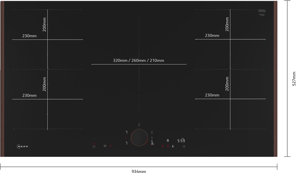 N 90 Induction hob 90 cm Flex Design T69YYV4C0 T69YYV4C0-5