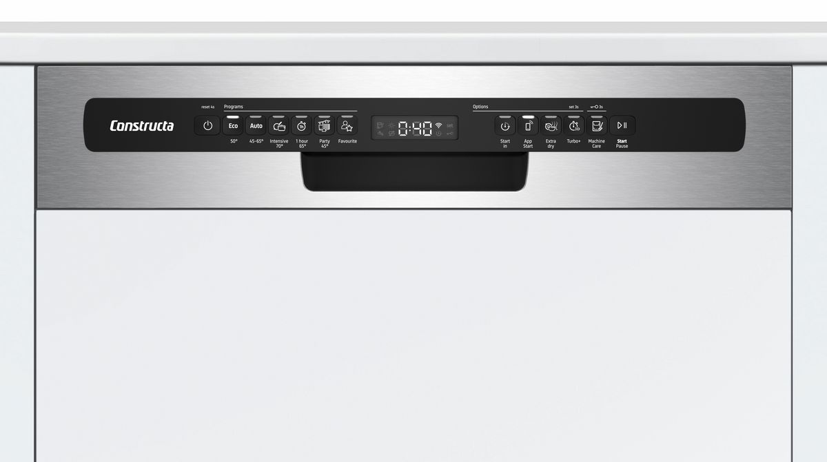 Teilintegrierter Geschirrspüler 60 cm Gebürsteter Stahl, XXL CB6IS00HTE CB6IS00HTE-3