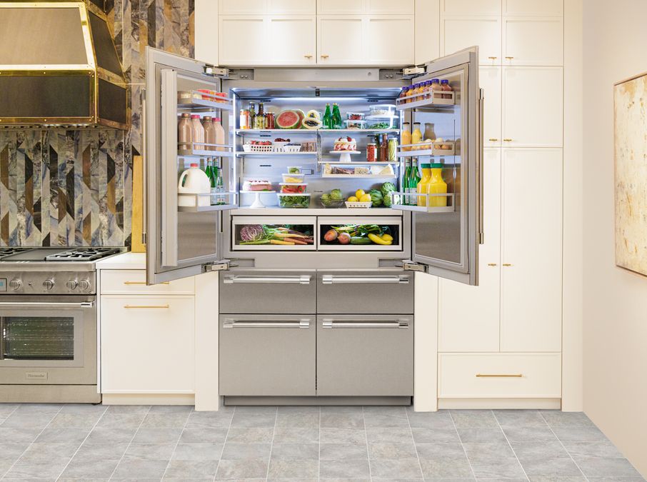 Freedom® Réfrigérateur combiné intégrable à portes françaises avec congélateur en bas  Professional Inox T48BT120NS T48BT120NS-5