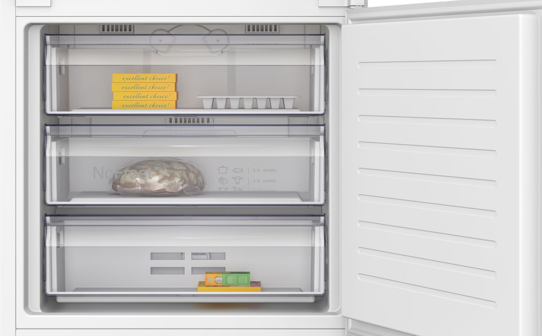 N 50 built-in fridge-freezer with freezer at bottom 193.5 x 69.1 cm sliding hinge KB7962SE0 KB7962SE0-5