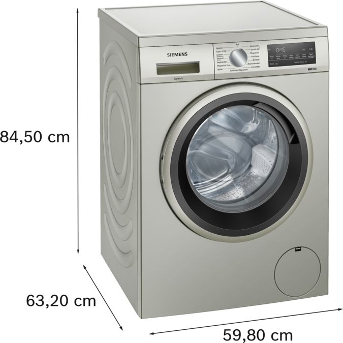 iQ500 Waschmaschine, unterbaufähig - Frontlader 9 kg 1400 U/min., Silber-inox WU14UTS9 WU14UTS9-7